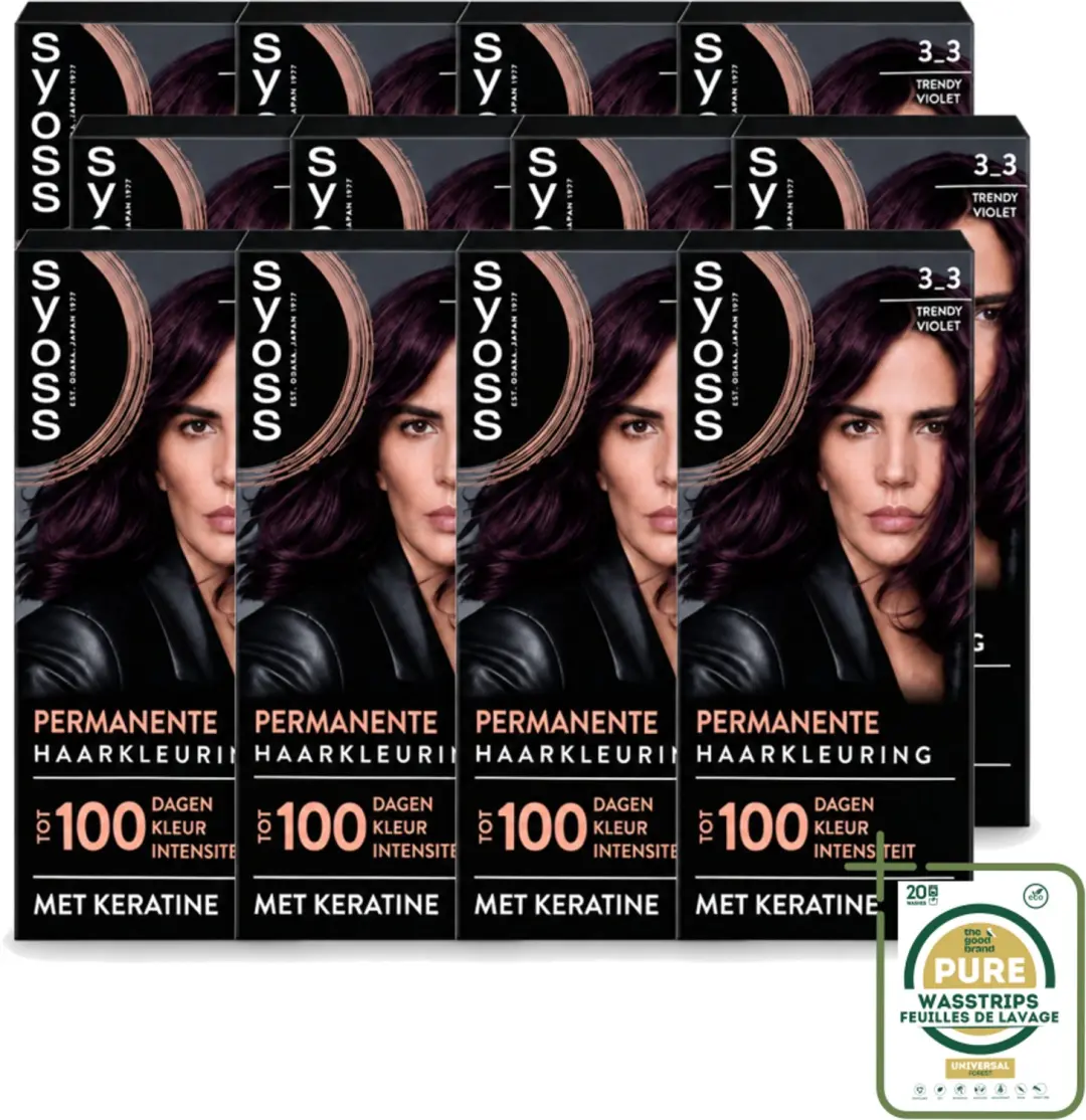 12 x SYOSS Permanent Coloration 3-3
