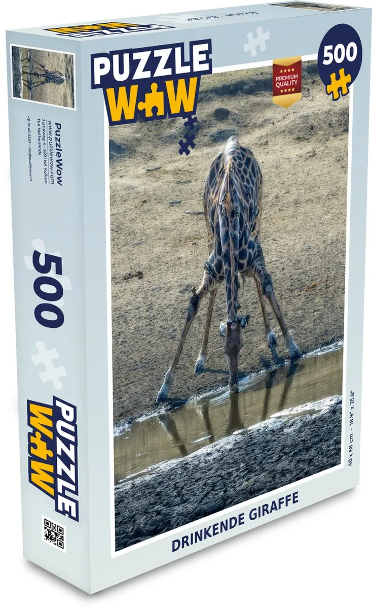 PuzzleWow Giraf Legpuzzel 500 Stuks - Multicolor