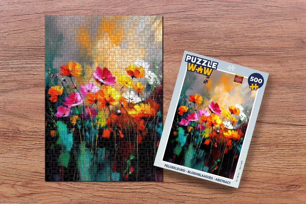 PuzzleWow Bloemblaadjes Abstract Legpuzzel 500 Stuks