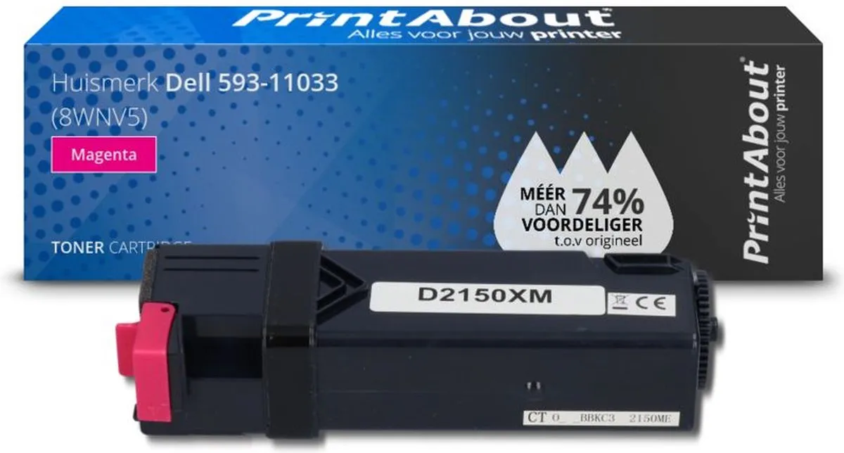 PrintAbout Dell 593-11033 Toner Magenta - 3.000 pagina's