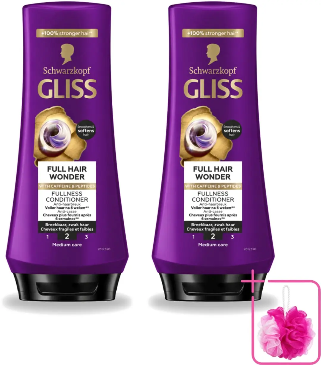 2 x Gliss Conditioner Full Hair Wonder