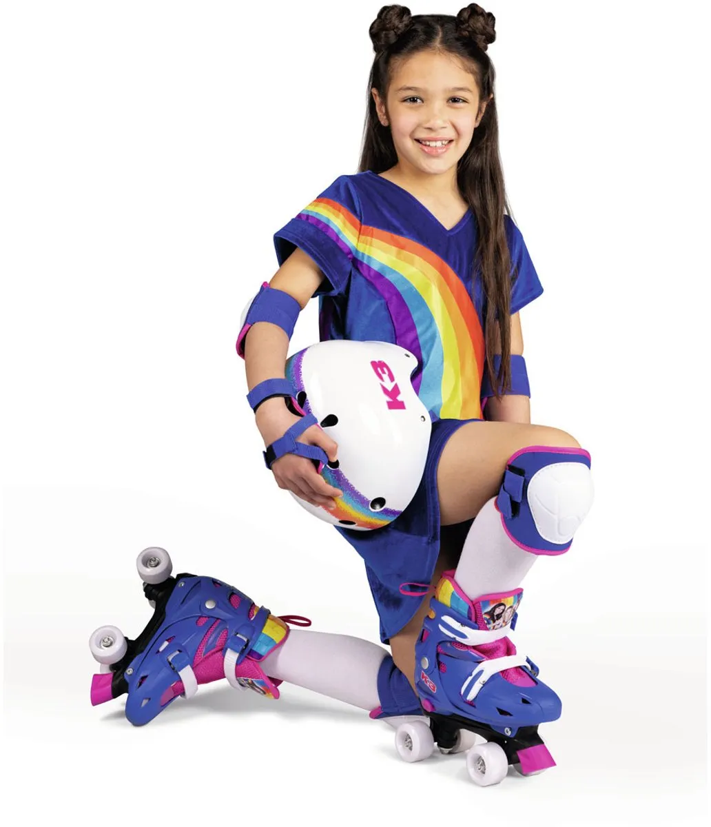 K3 Rolschaatsen Verstelbaar 34-37 - Blauw Regenboog