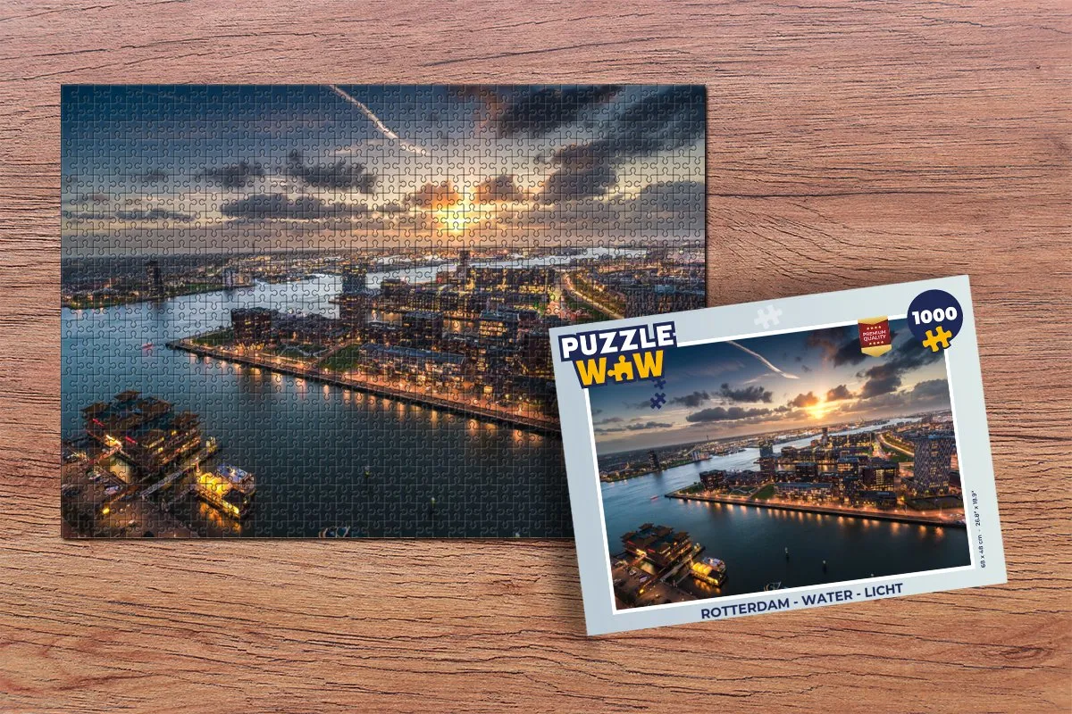 PuzzleWow Rotterdam Legpuzzel 1000 Stuks - Multicolor