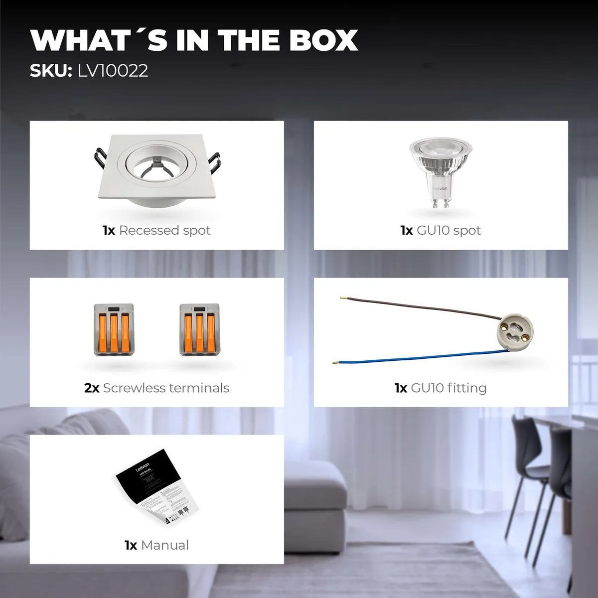 Ledvion Sevilla SMART LED Inbouwspot 4.9W - RGBW - WiFi - Wit