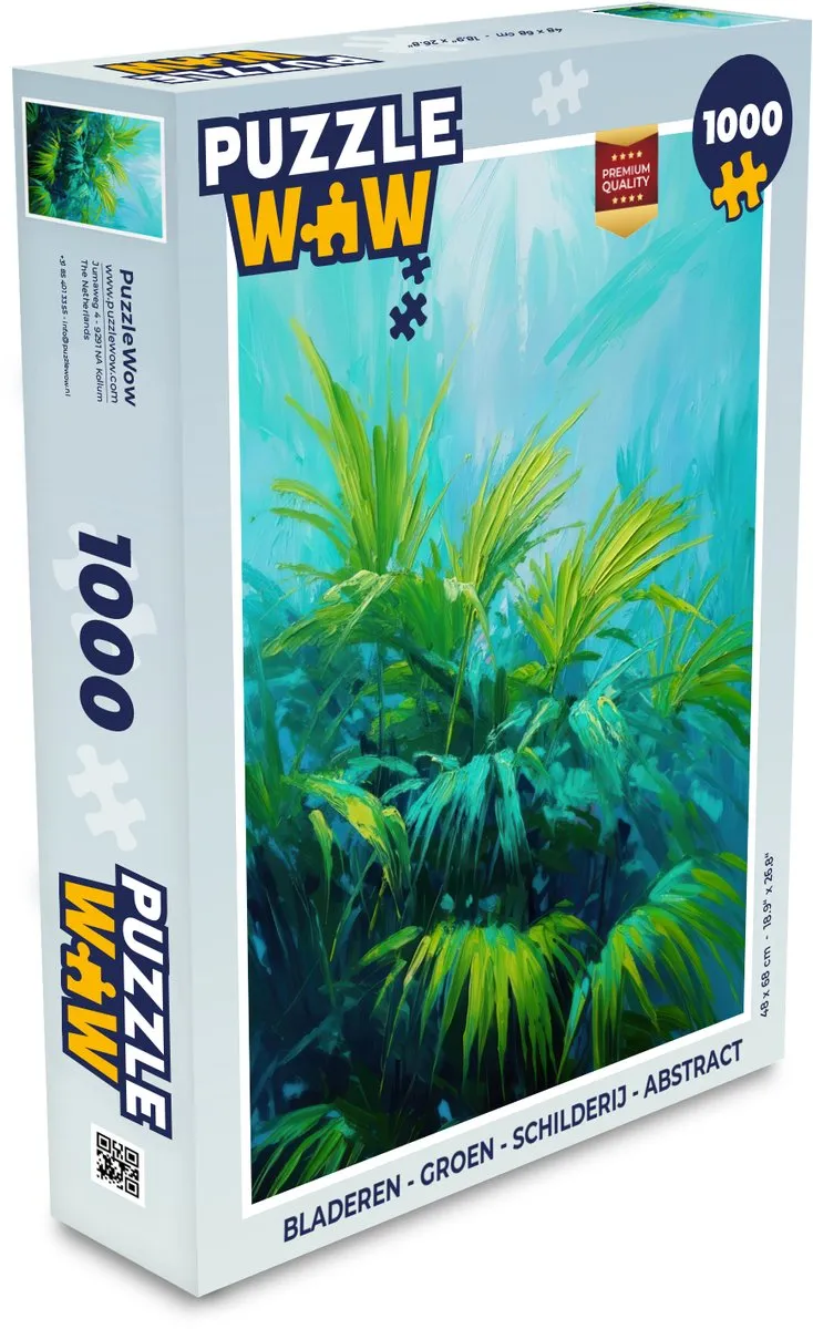 PuzzleWow Abstract Legpuzzel 1000 Stuks - Groen