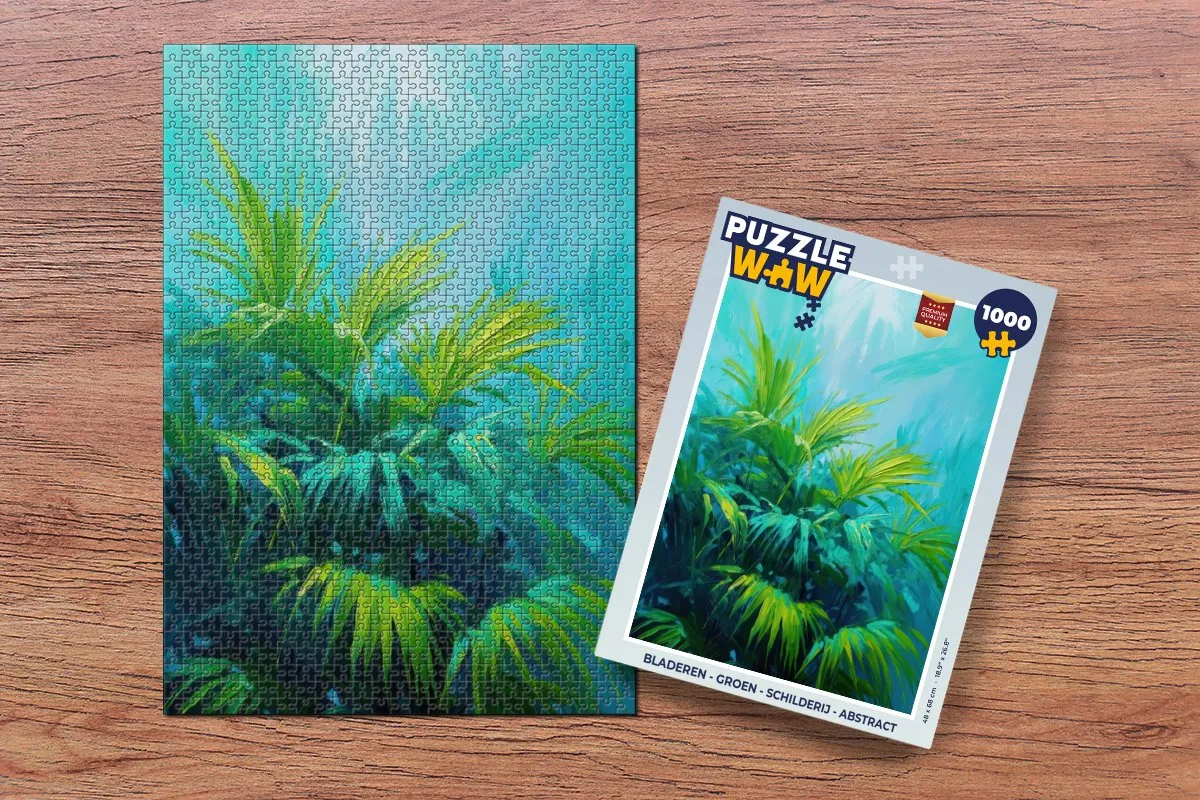 PuzzleWow Abstract Legpuzzel 1000 Stuks - Groen