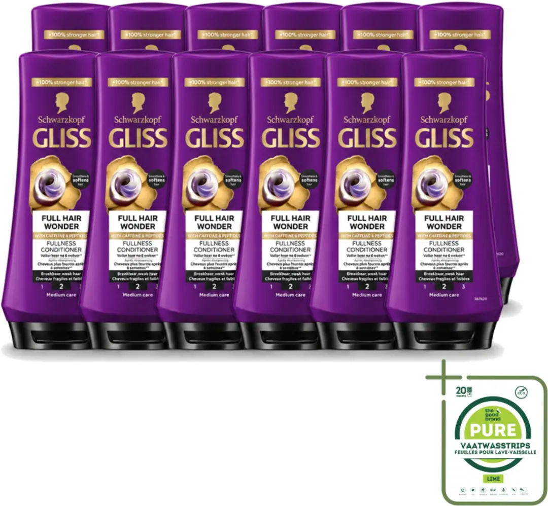 12 x Gliss Conditioner Full Hair Wonder