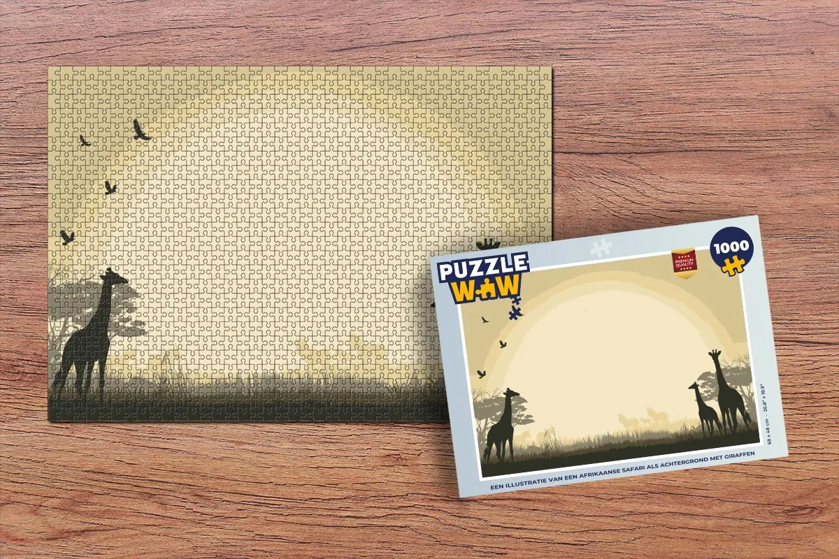 PuzzleWow Legpuzzel 1000 Stuks - Afrikaanse Safari Multicolor