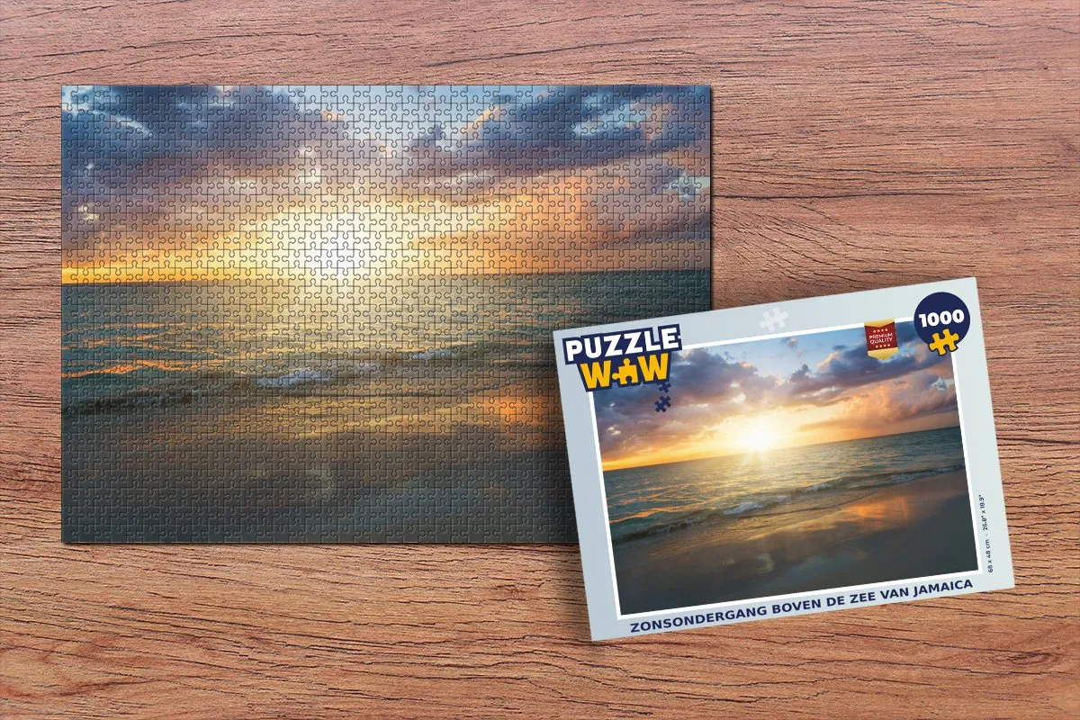 PuzzleWow Zonsondergang Legpuzzel 1000 Stuks - Multicolor