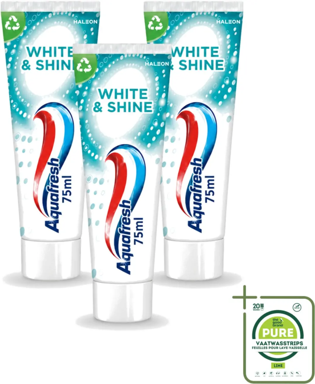 3 x Aquafresh White & Shine