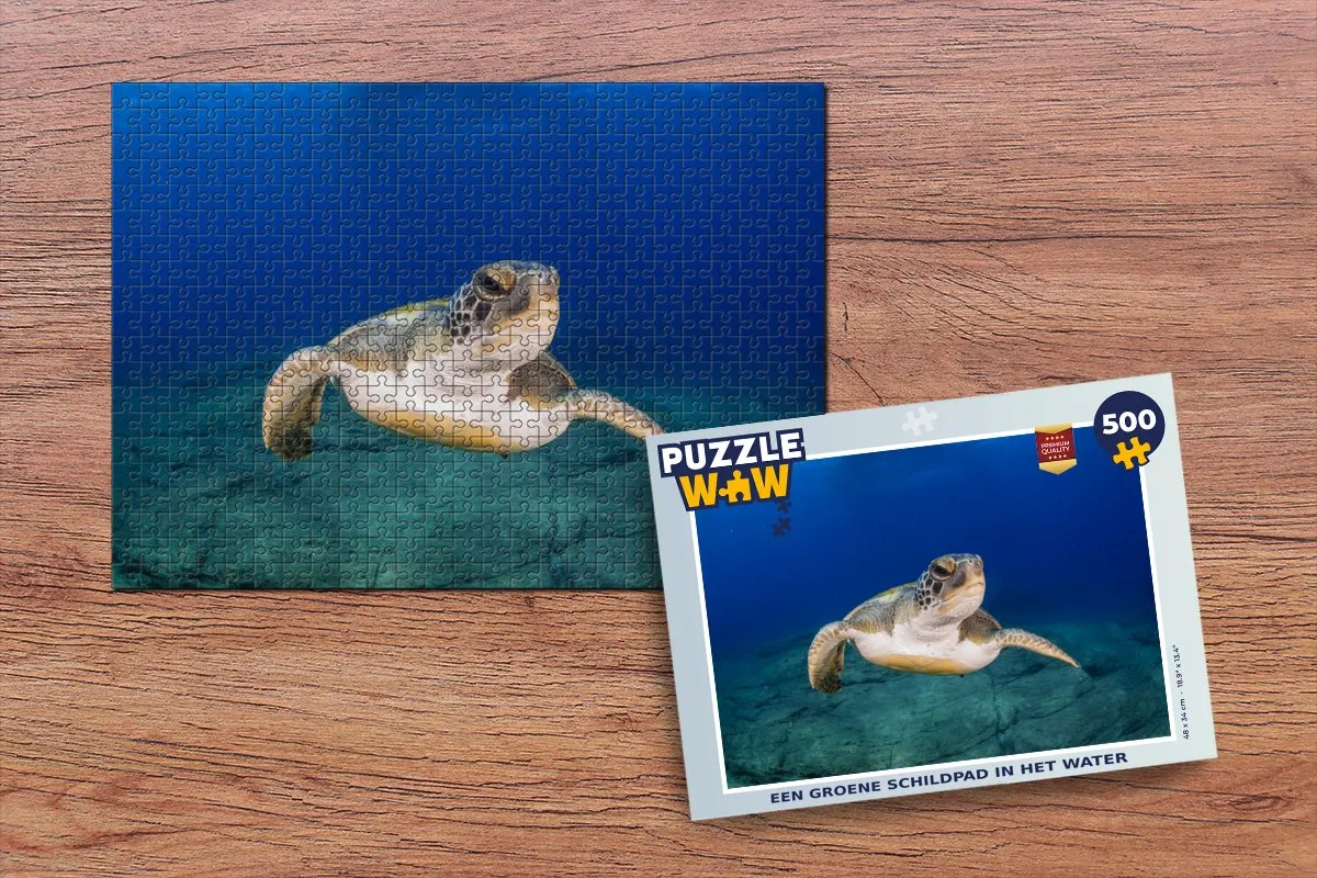 PuzzleWow Legpuzzel Schildpad Multicolor - 500 Stuks