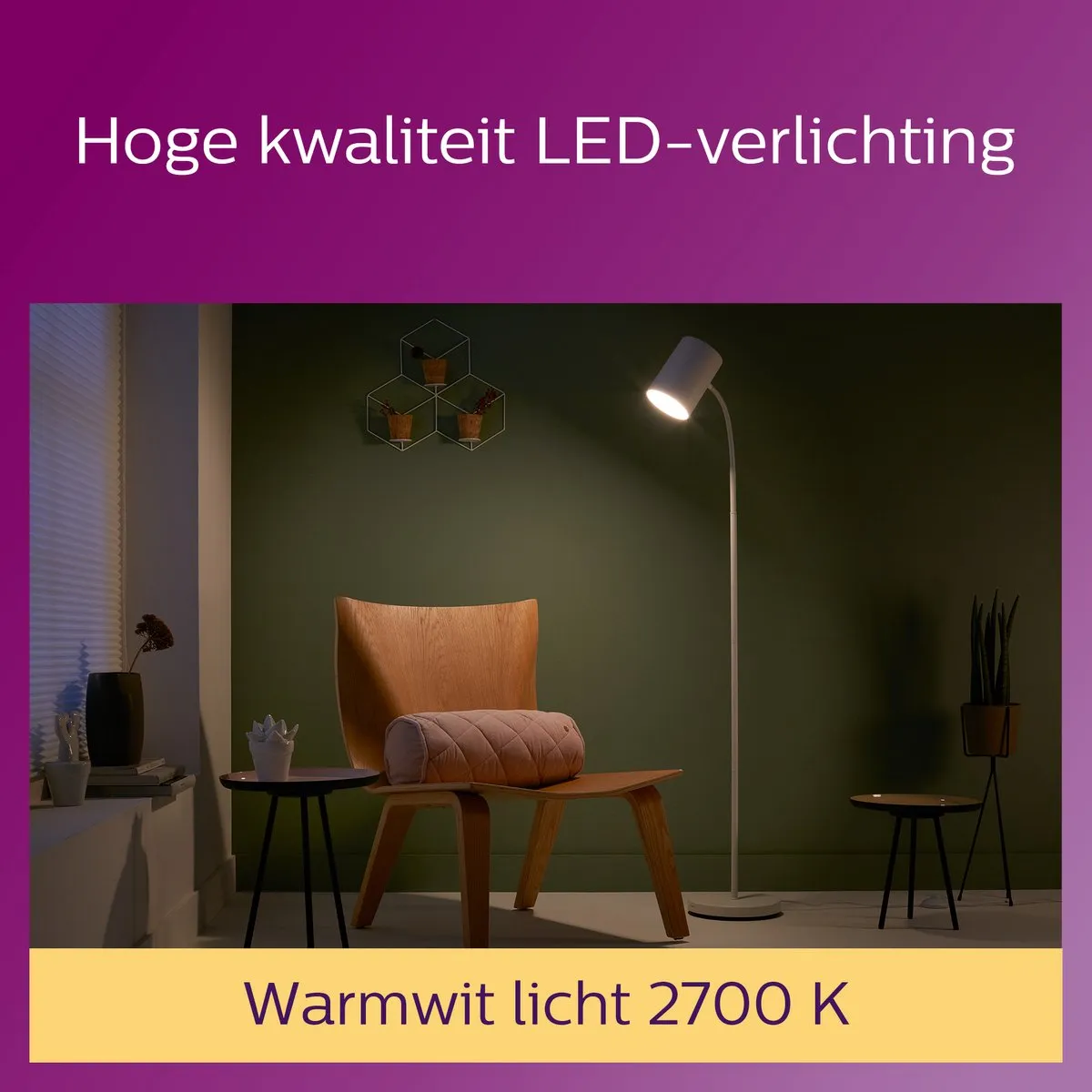 Philips LED Reflector 6W E27 R80 Warmwit