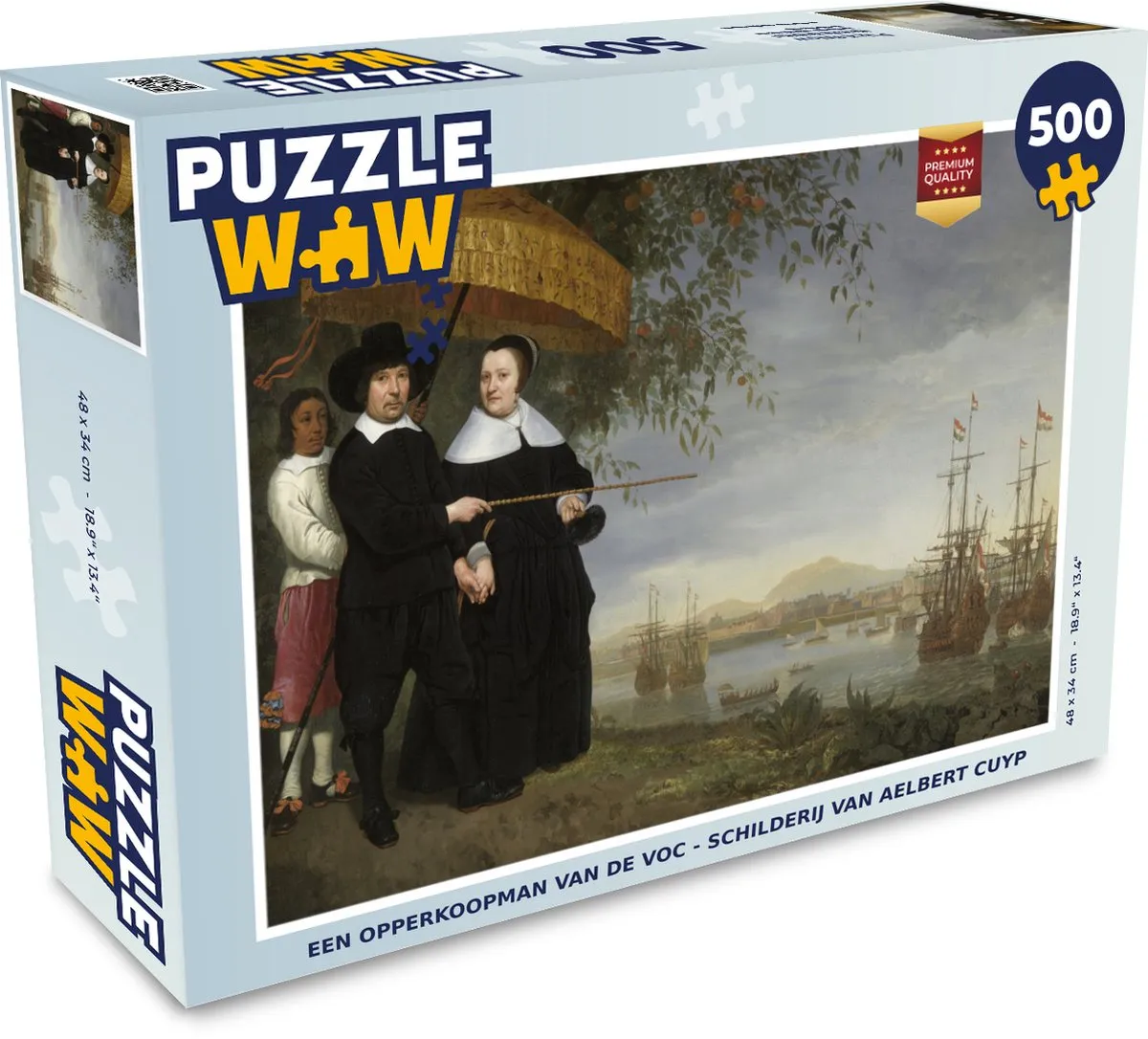PuzzleWow VOC Schilderij Aelbert Cuyp Legpuzzel 500 Stuks - Multicolor