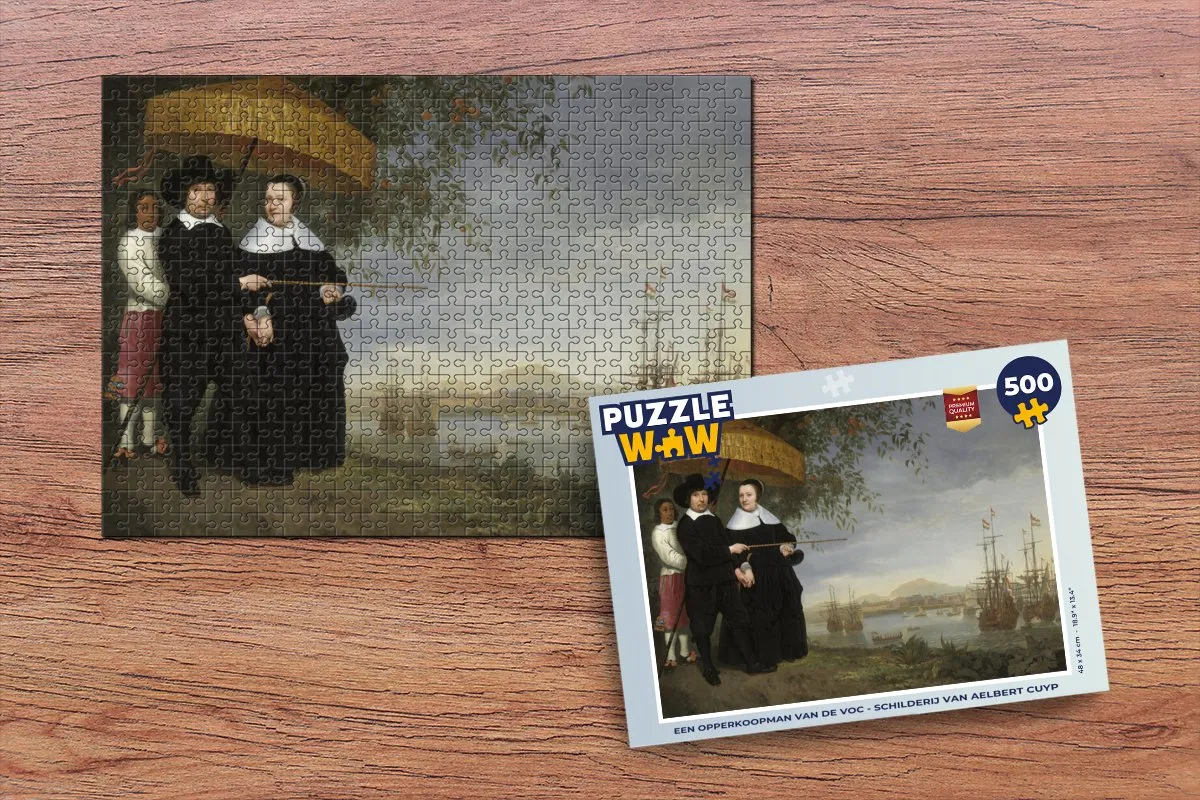 PuzzleWow VOC Schilderij Aelbert Cuyp Legpuzzel 500 Stuks - Multicolor