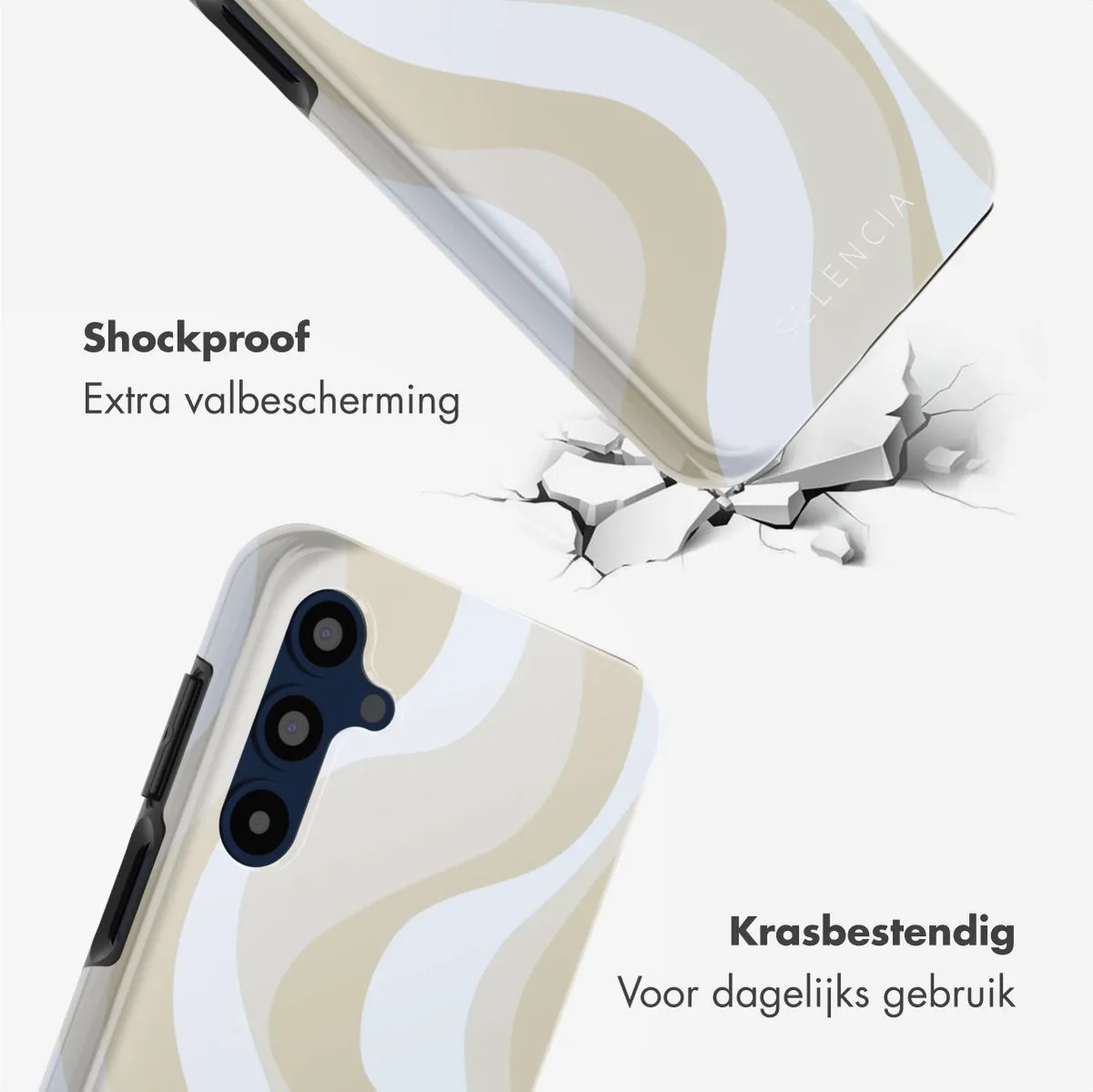 Selencia Hoesje Samsung Galaxy A16 Desert Waves Beige