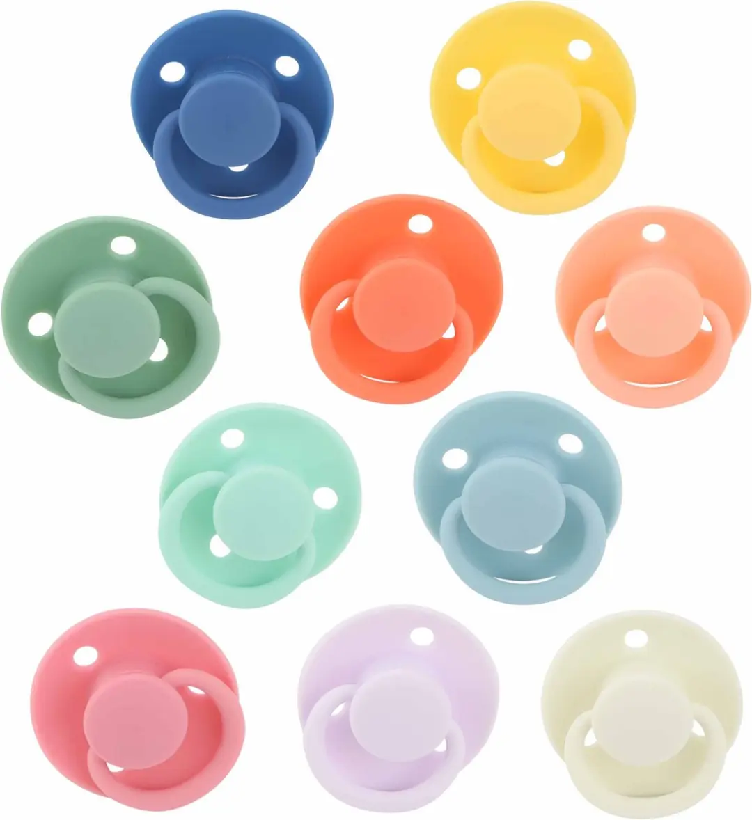 Nûby Ronde Kersvormige Fopspeen - 2 Stuks - Wit/Blauw - afbeelding 2 van 5