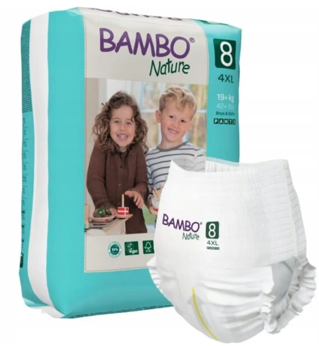 BAMBO Nature Luierbroekjes Maat 8 4XL - 16 Stuks