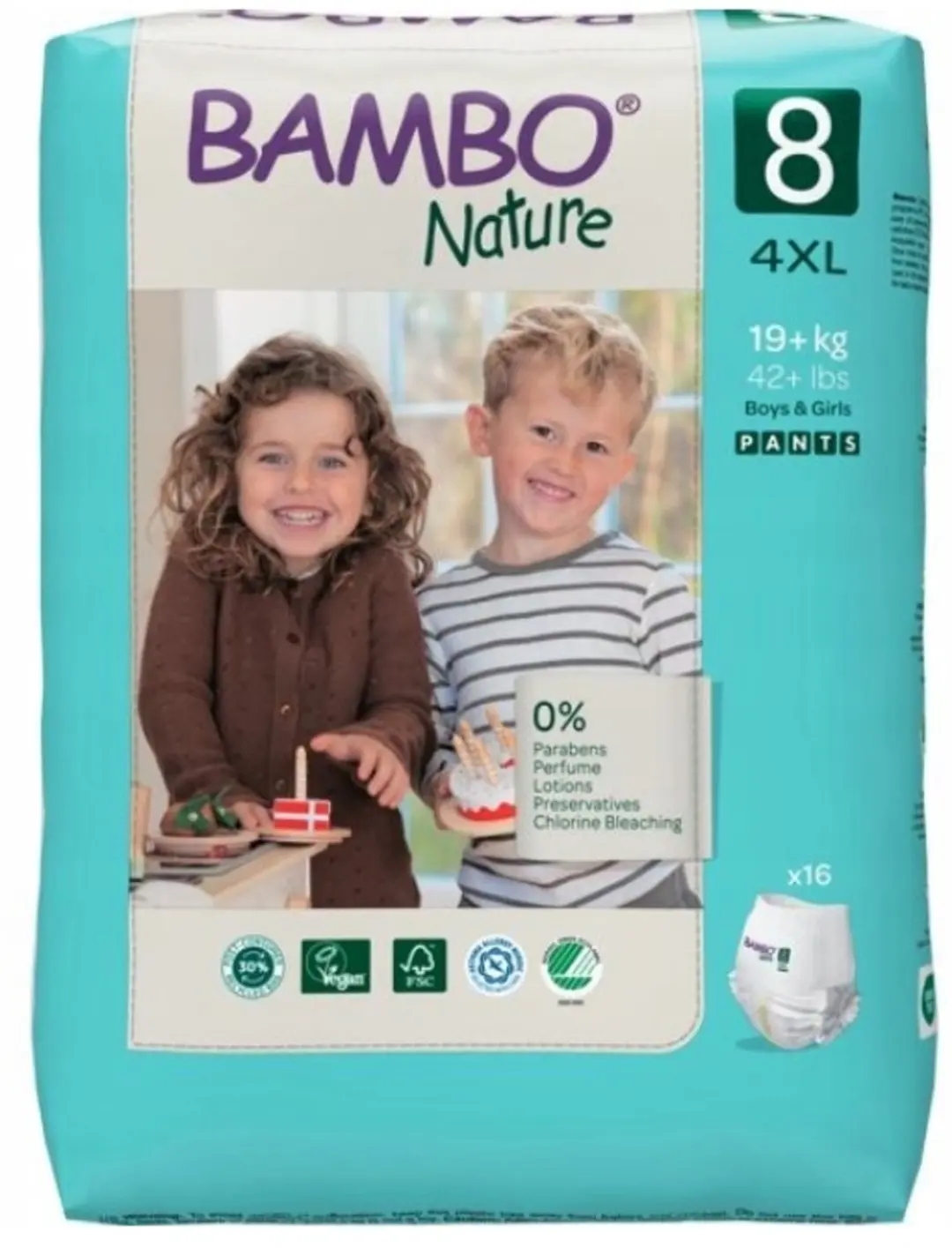 BAMBO Nature Luierbroekjes Maat 8 4XL