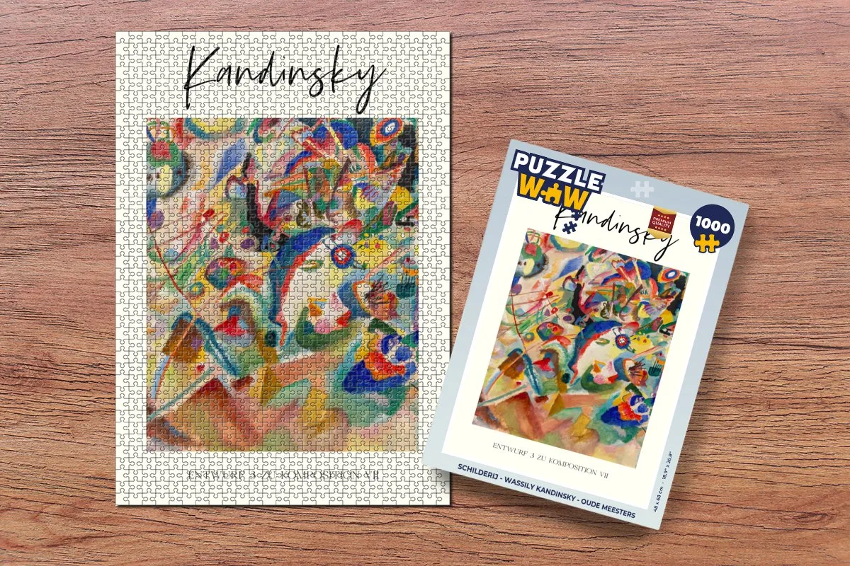 PuzzleWow Wassily Kandinsky Legpuzzel 1000 Stuks - Multicolor