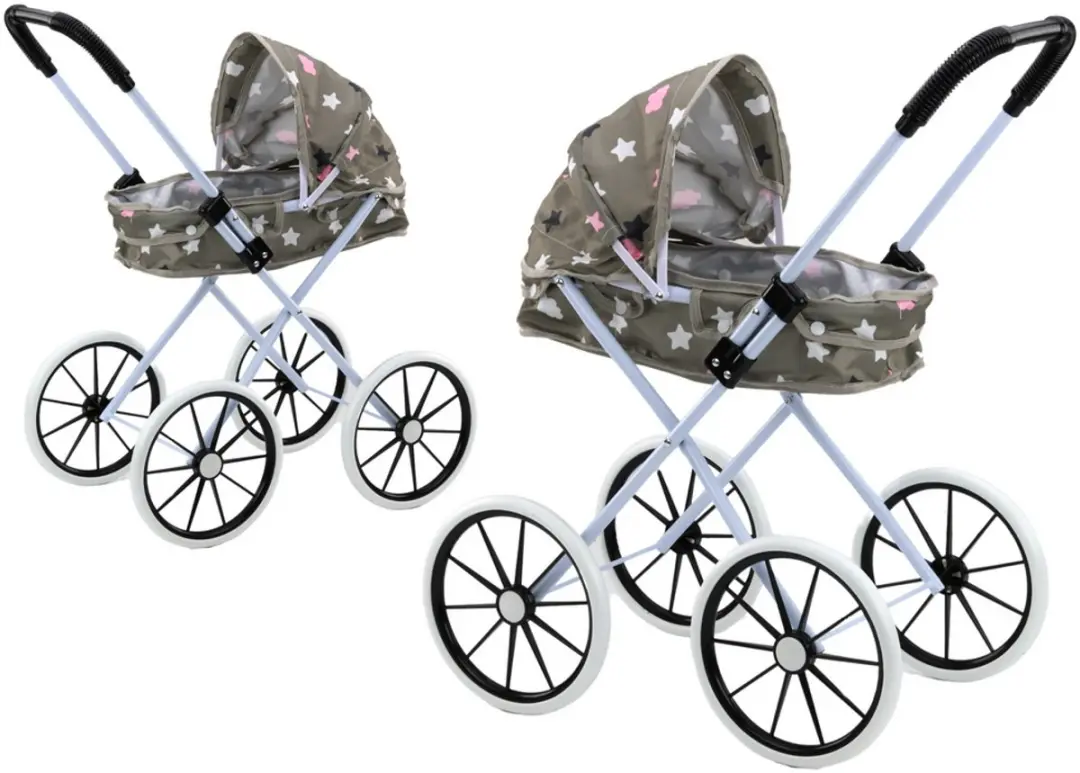 Lean Toys Poppenwagen Grote Wielen Opvouwbaar