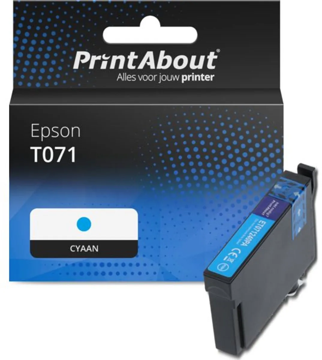 PrintAbout Epson T071 Cyaan Inktcartridge 13ml