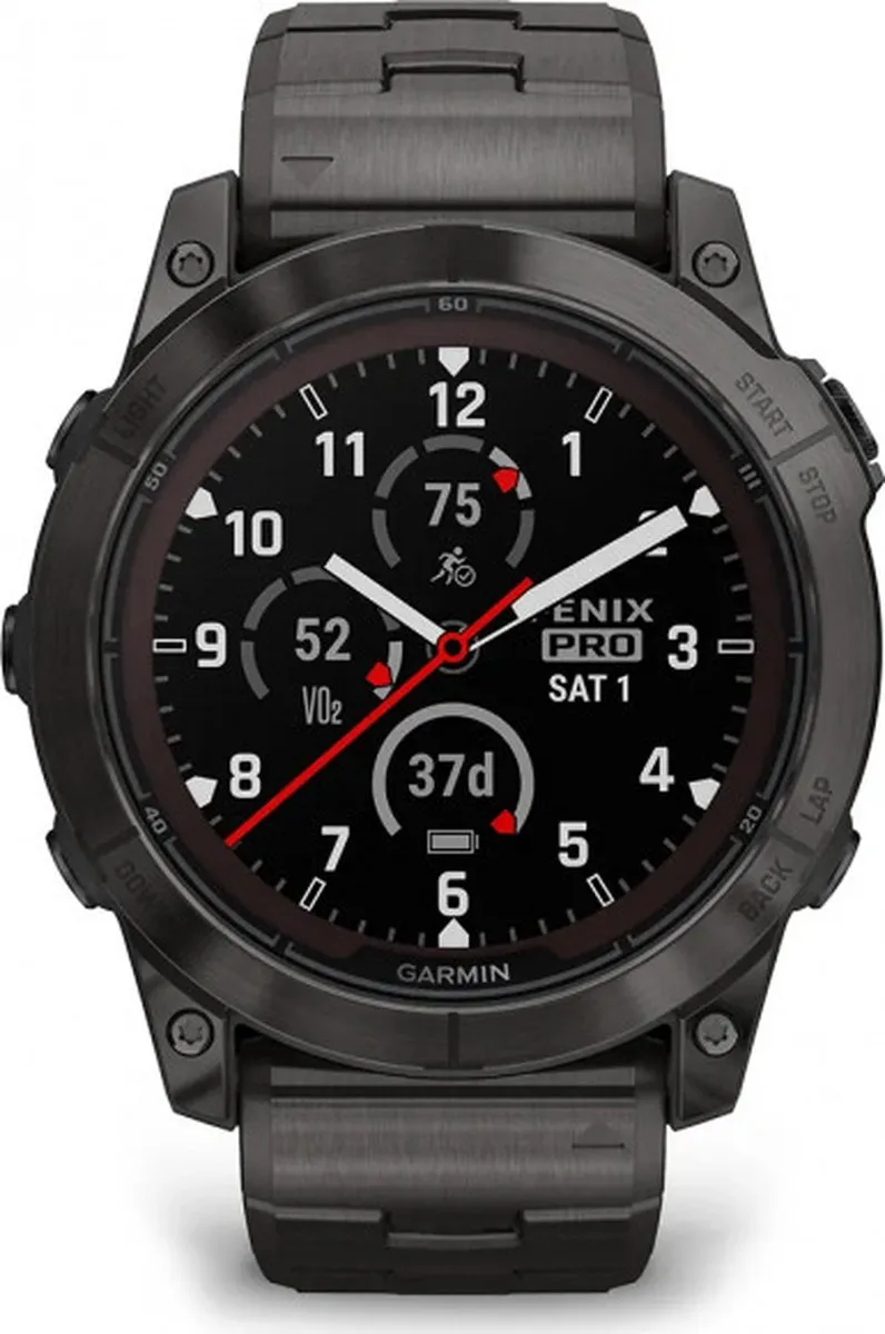 Garmin Fenix 7X Pro Sapphire Solar - 51mm - Carbongrijs Titanium