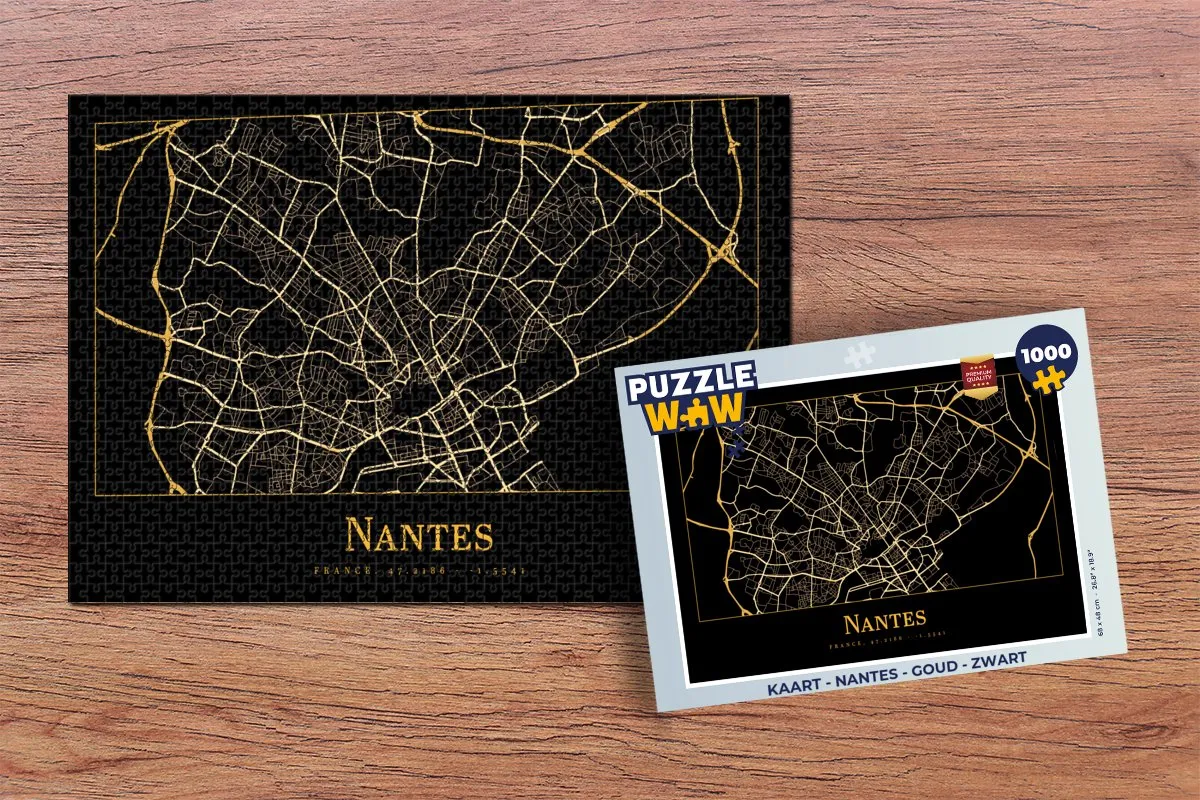 PuzzleWow Nantes Legpuzzel 1000 Stuks - Multicolor