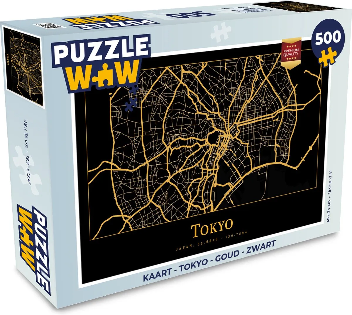 PuzzleWow Tokyo Legpuzzel 500 Stuks - Multicolor