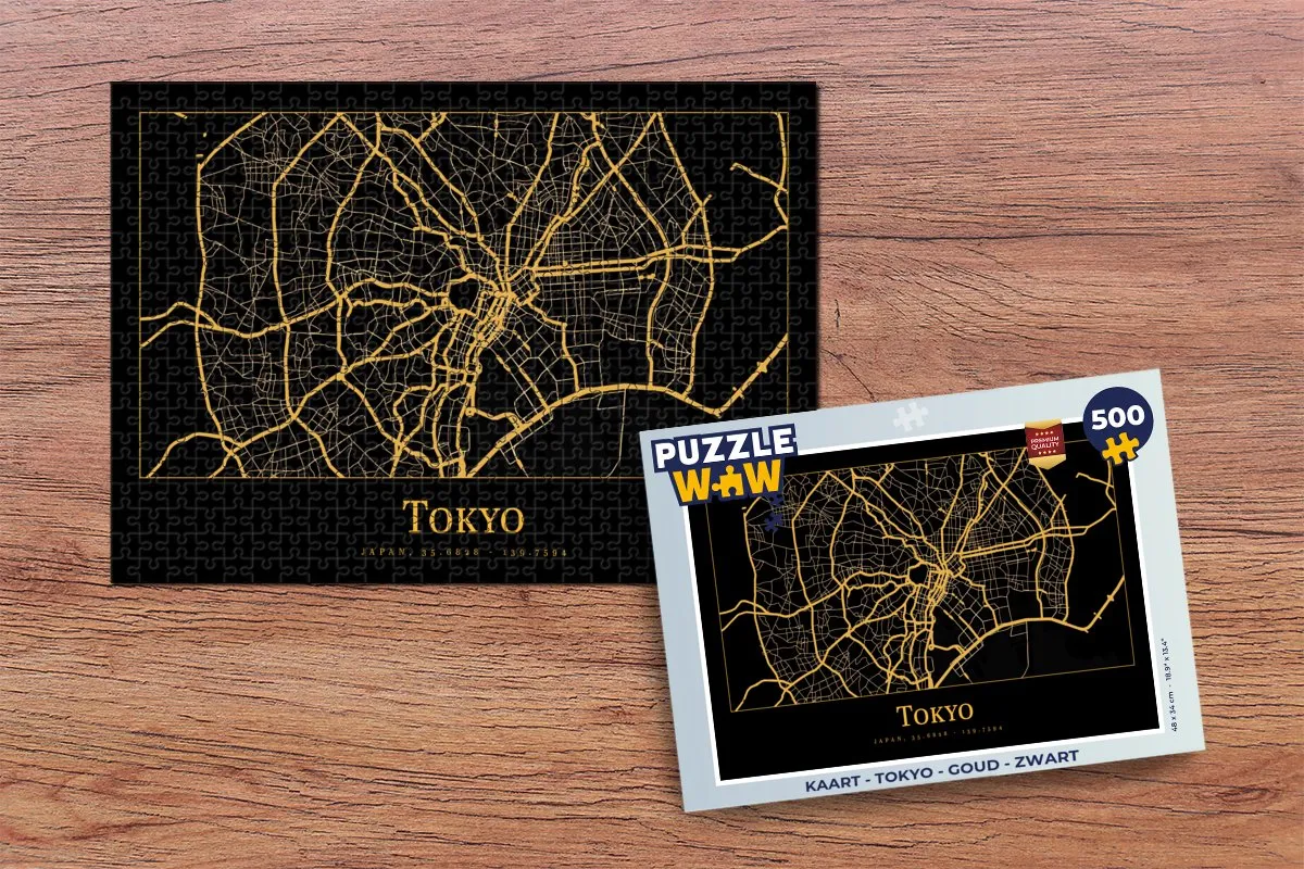 PuzzleWow Tokyo Legpuzzel 500 Stuks - Multicolor