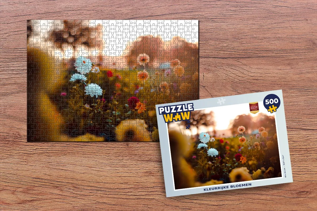 PuzzleWow Bloemen Lente Zon Seizoenen Legpuzzel 500 Stuks - Multicolor