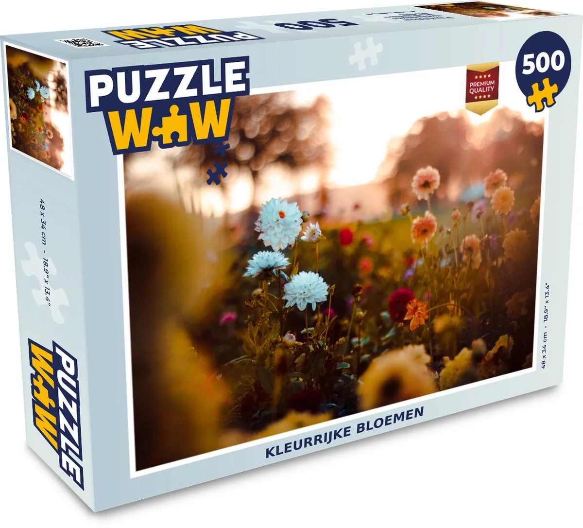 PuzzleWow Bloemen Lente Zon Seizoenen Legpuzzel 500 Stuks - Multicolor