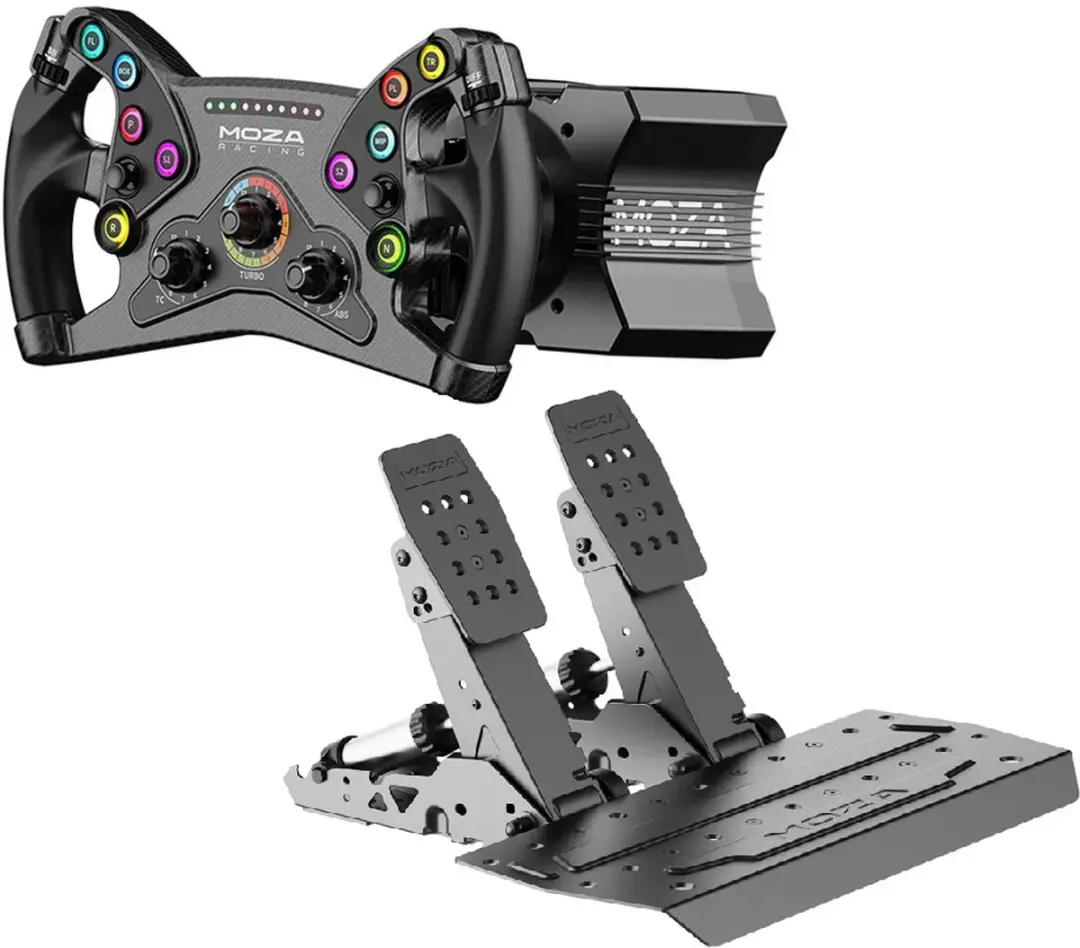 MOZA R9 V3 Wheel Base + KS Steering Wheel + SR-P2 Pedals