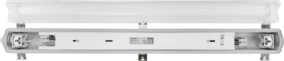 Ledvion LED Armatuur 60cm Clips IP65 - 24W - Grijs