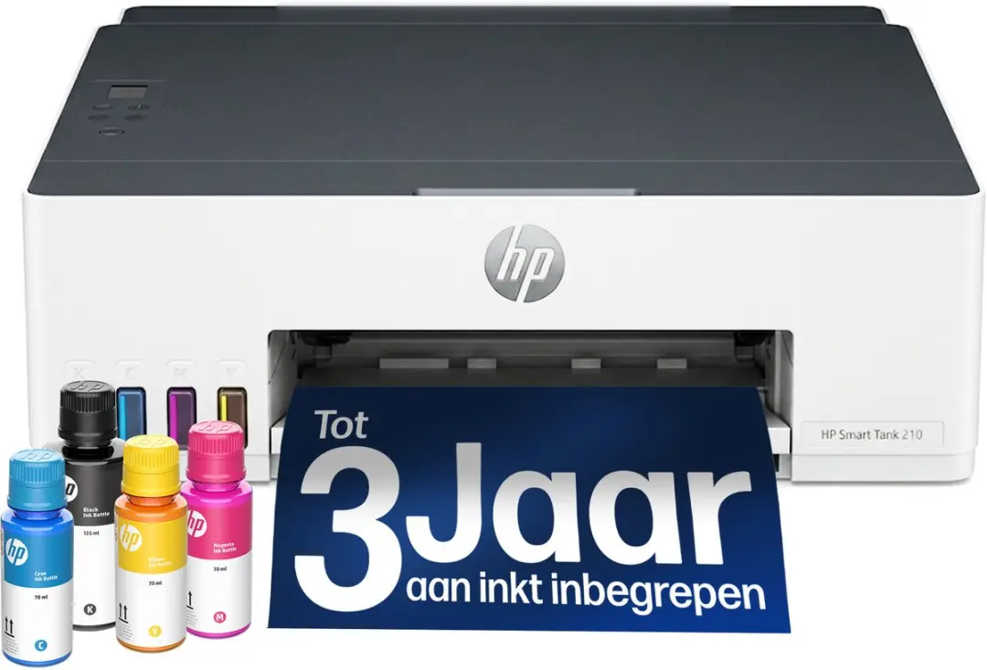 HP Smart Tank 210 Inkttankprinter 4A8H8A - Kleur Wit/Grijs - afbeelding 5 van 6