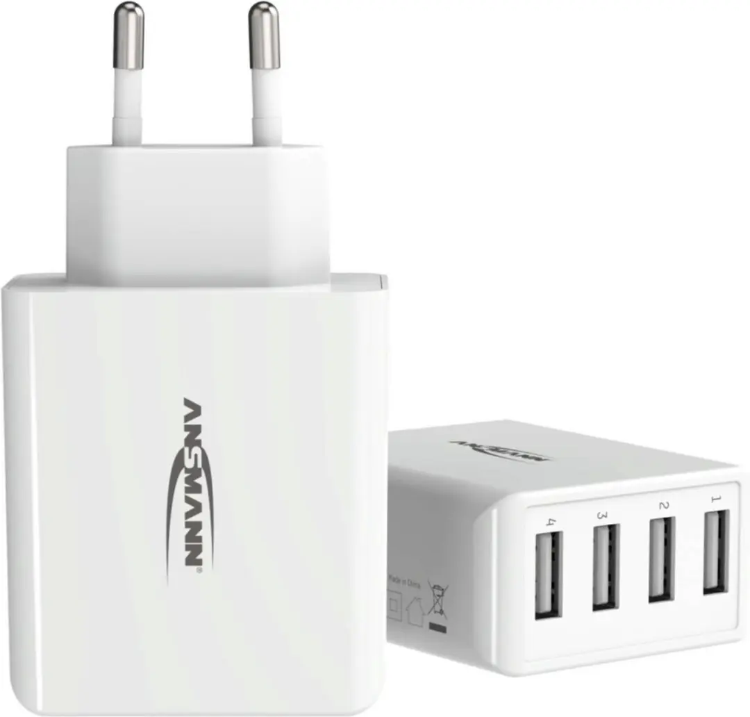 Ansmann HomeCharger HC430 USB-oplader 30W - 4x USB-A Wit - afbeelding 6 van 6