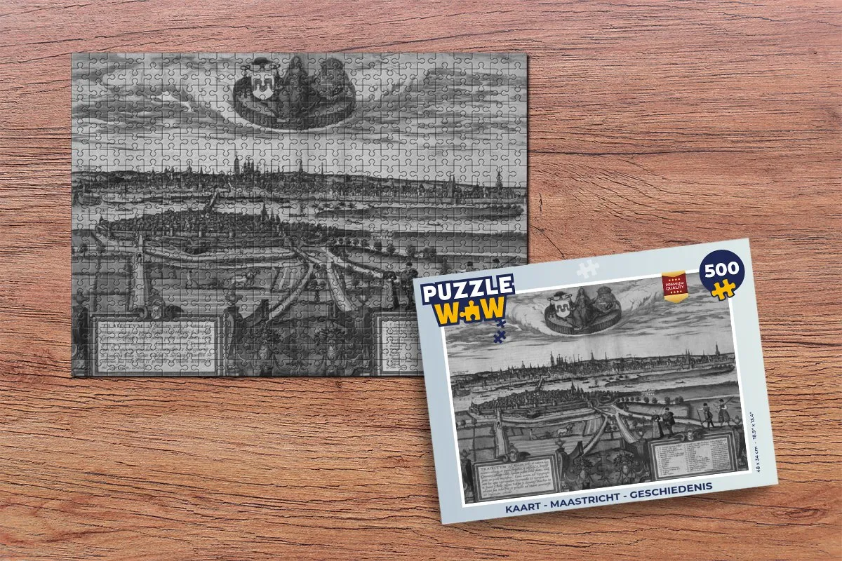 PuzzleWow Maastricht Legpuzzel 500 Stuks - Multicolor