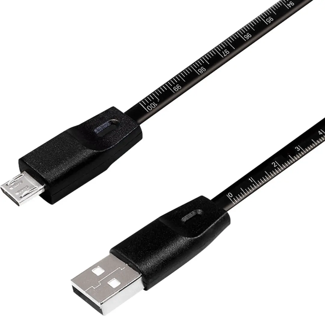 Logilink Usb 2.0 Kabel Mit Lineal Usb Zu Micro-Usb-Stecker Cu0158