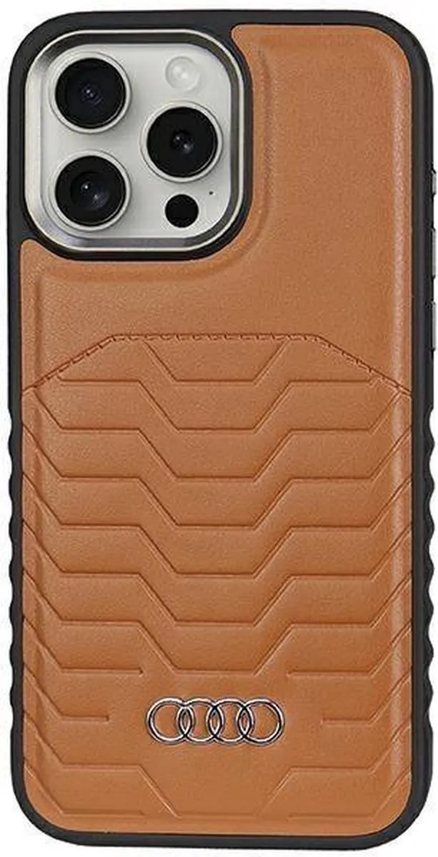 Audi Synthetic Leather MagSafe iPhone 15 Pro Max Hoes