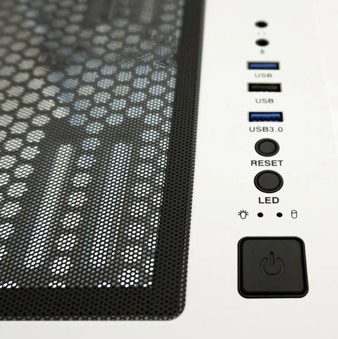 LC Power Lucid Midi Tower ATX Behuizing - 4 RGB Ventilatoren - Zwart