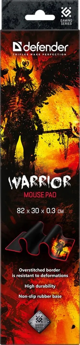 Defender WARRIOR Game-muismat 50563 - Zwart