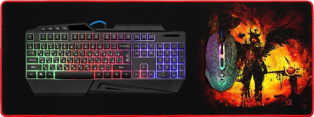 Defender WARRIOR Game-muismat 50563 - Zwart