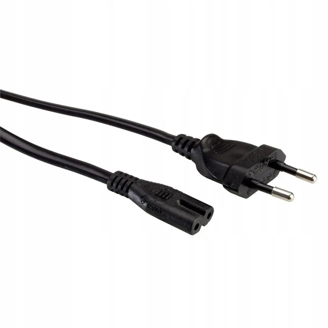 ROLINE C7 Euro Stroomkabel 2-pins Zwart 1.8m