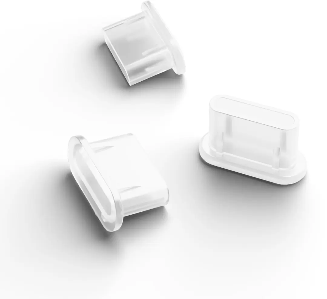 Mobile Origin CL1 USB-C Stofplug en Reinigingsborstel - Zwart/Transparant - afbeelding 2 van 6