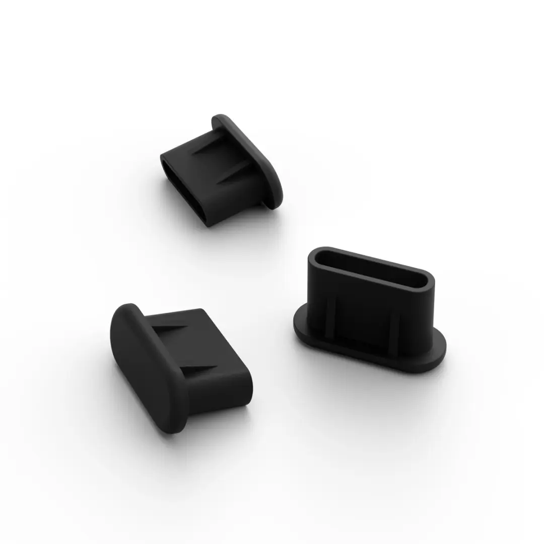 Mobile Origin CL1 USB-C Stofplug en Reinigingsborstel - Zwart/Transparant - afbeelding 4 van 6