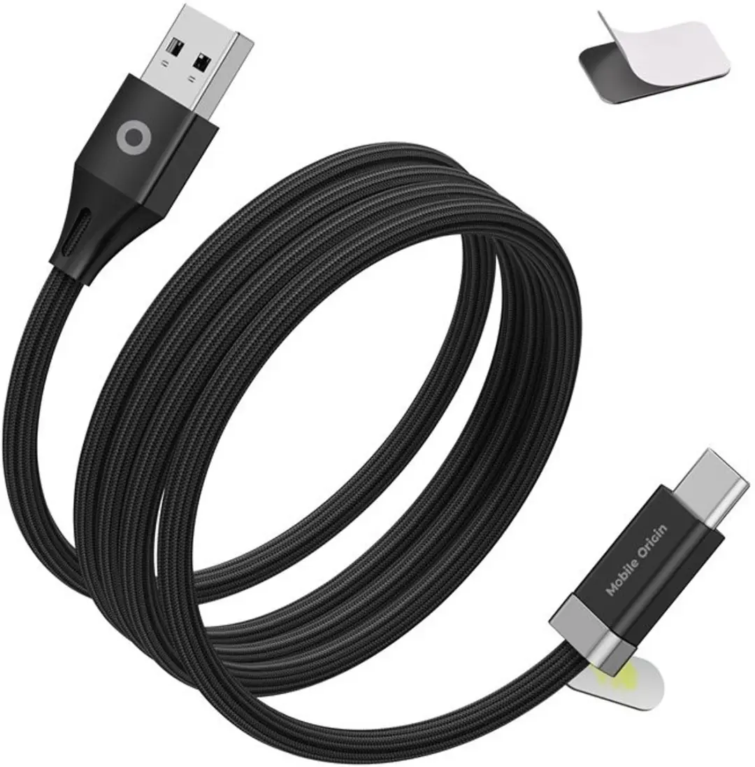 Mobile Origin 27W Magnetic Staycable USB-C naar USB-A 1,5m - Transparent