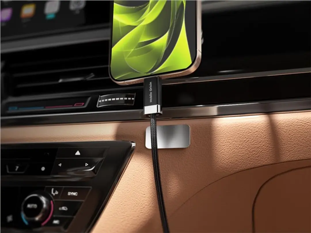 Mobile Origin 27W Magnetic Staycable USB-C naar USB-A 1,5m - Transparent