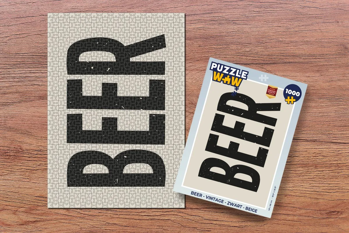 PuzzleWow Beer Legpuzzel 1000 Stuks - Vintage
