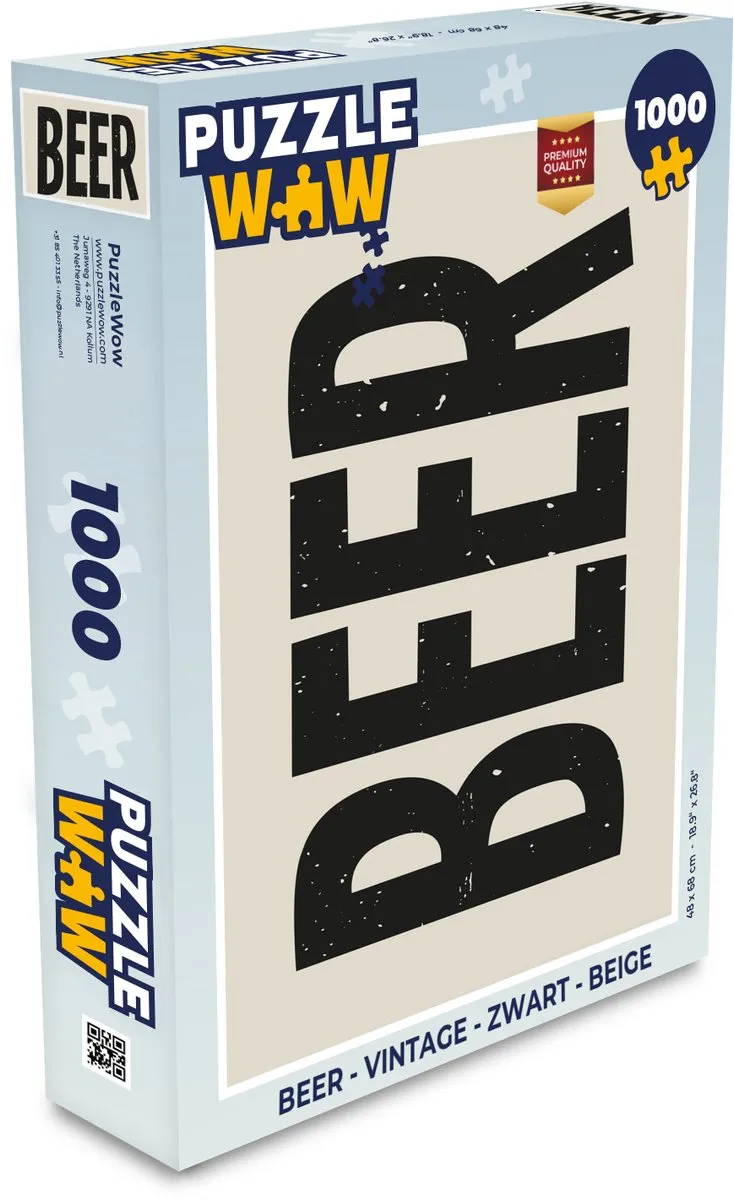 PuzzleWow Beer Legpuzzel 1000 Stuks