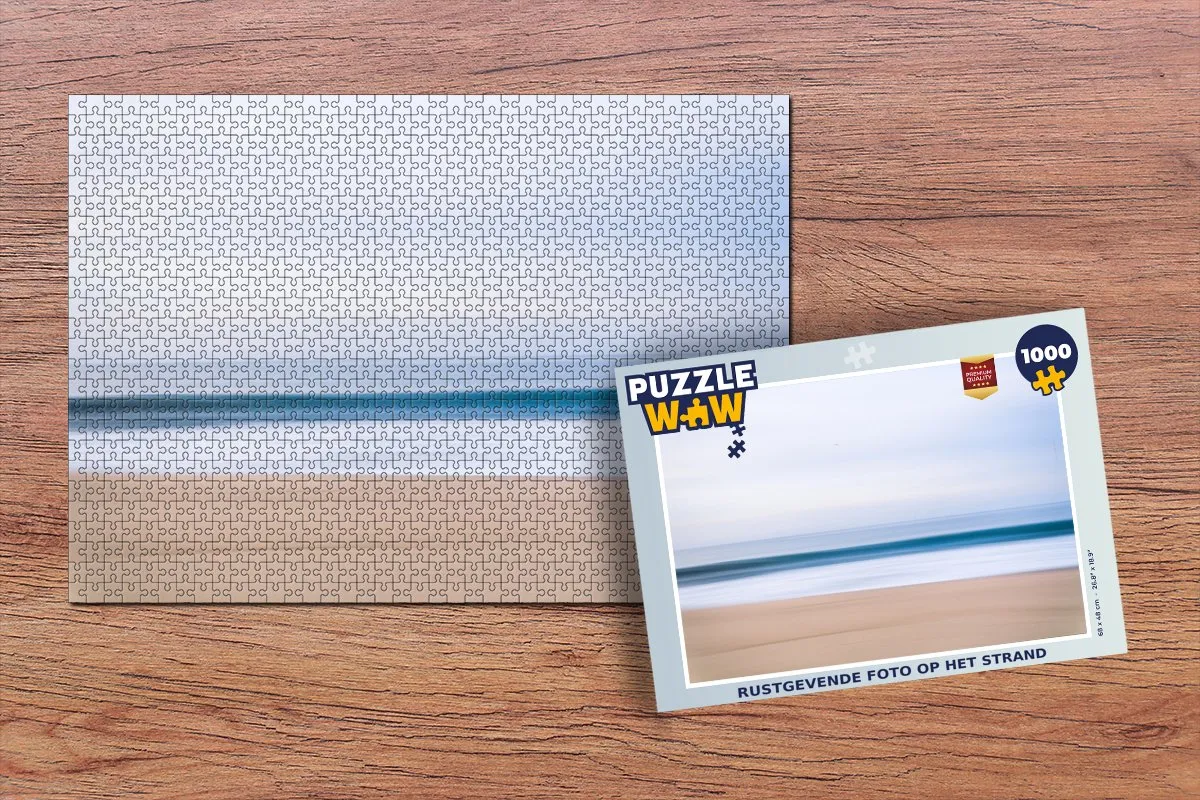 PuzzleWow Rustgevende Strand Legpuzzel 1000 Stuks - Multicolor