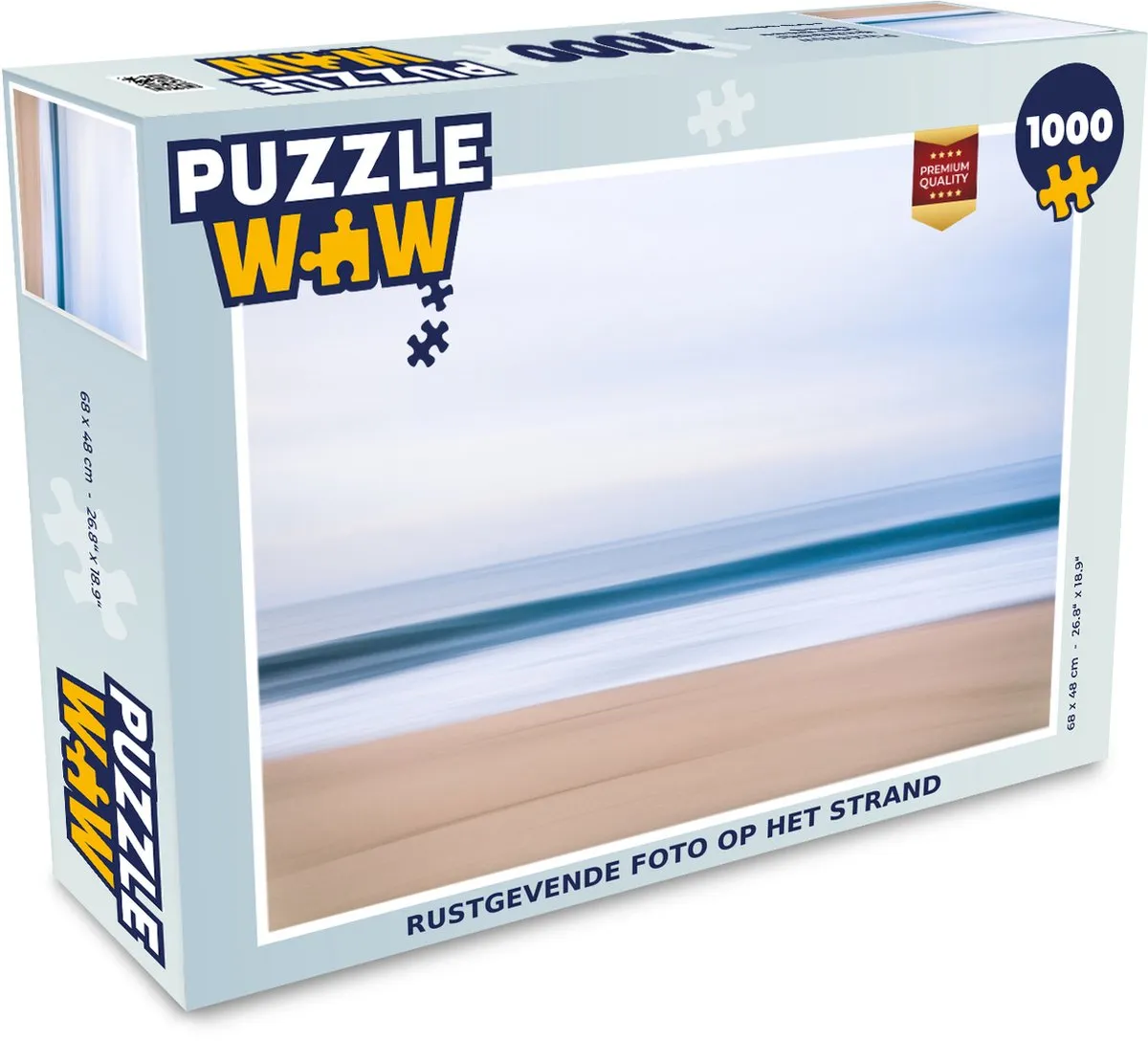 PuzzleWow Rustgevende Strand Legpuzzel 1000 Stuks - Multicolor